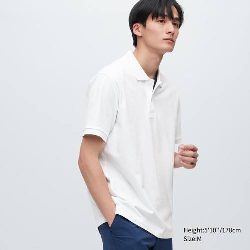 рубашка-поло из Пике DRY Белого цвета