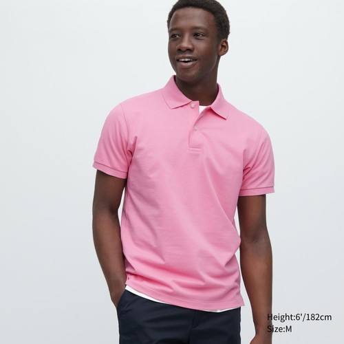 рубашка-поло из Пике DRY Розовая