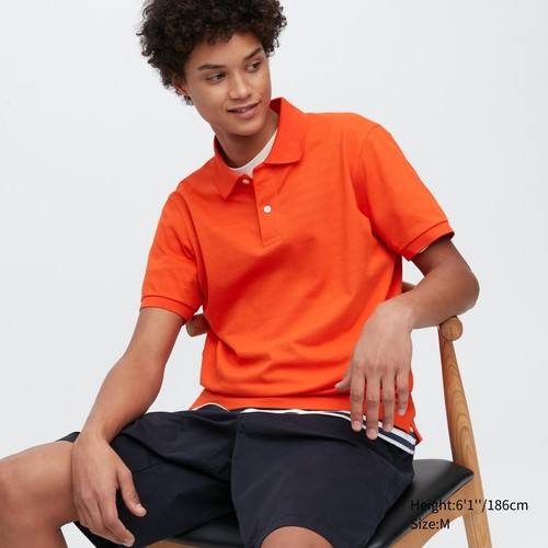 рубашка-поло из Пике DRY Оранжевая