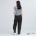 Широкие брюки-карго с прямыми штанинами Темно-Серая