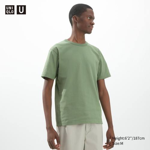 Футболка с круглым вырезом Uniqlo U Зеленая