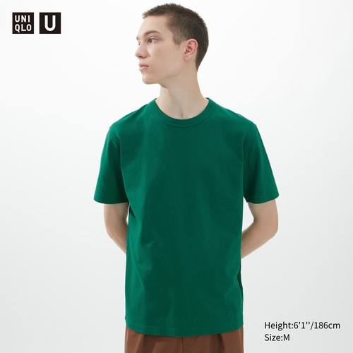 Футболка с круглым вырезом Uniqlo U Оливковая