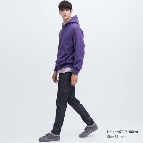 Джинсы Slim Fit с эластичной резинкой по низу Темно-синего цвета