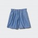 Хлопчатобумажные шорты из шамбре для девочек Синяя