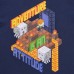 Детская футболка с графическим изображением Minecraft UT Темно-синего цвета