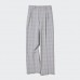 Плиссированные клетчатые широкие брюки Серая