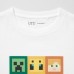 Детская футболка с графическим изображением Minecraft UT Белого цвета